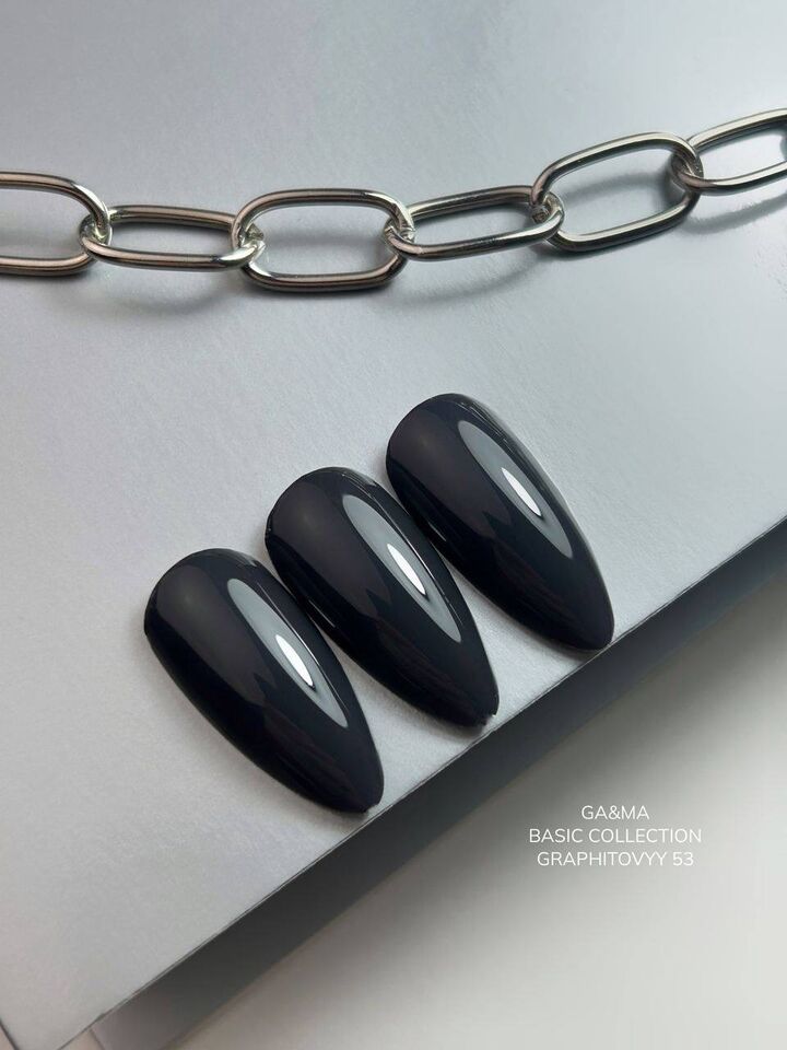 GA&MA. Gel polish #53 GRAPHITE, 10 ml, gel polish, graphite #2
