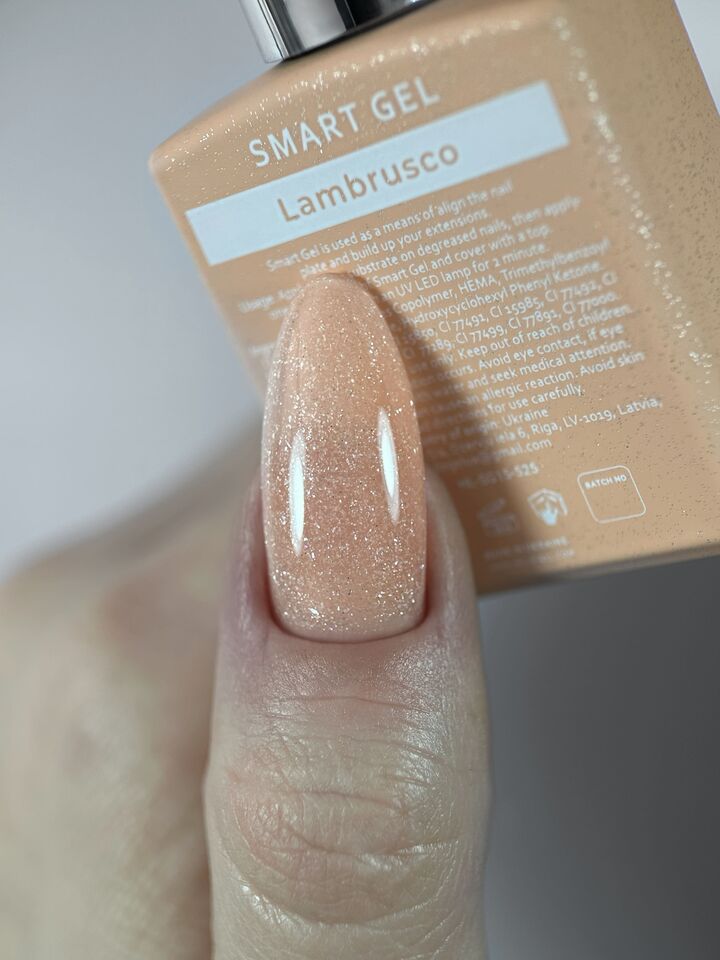 HEYLOVE. Smart gel, LAMBRUSCO, 15 ml, liquid builder gel, gel para alongamento com shimmer #2