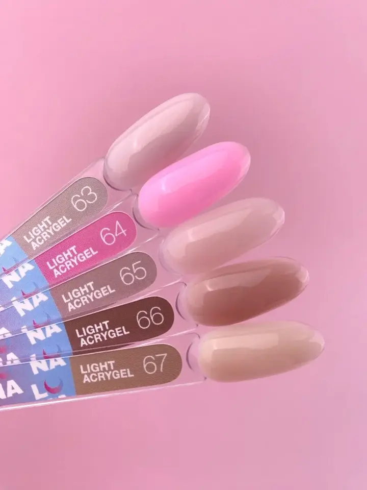 LUNAmoon. Light Acrygel #64, 13 ml, builder gel líquido para fortalecimento #4