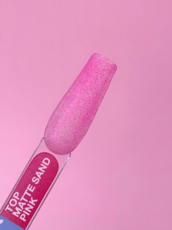 LUNAmoon. Matte Pink Sand Top Coat, 13 ml, top mat avec effet sable #4