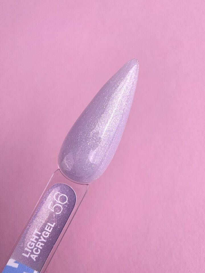 LUNAmoon. Light Acrygel #56 Milky purple with shimmer, 30 ml, gel líquido para refuerzo, púrpura lechoso con shimmer #3