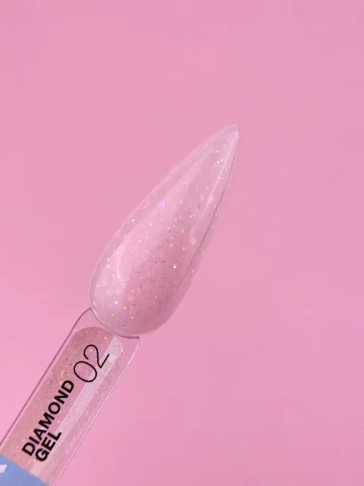 LUNAmoon. Diamond Builder Gel #2, 15 ml, gel de construction avec paillettes #2
