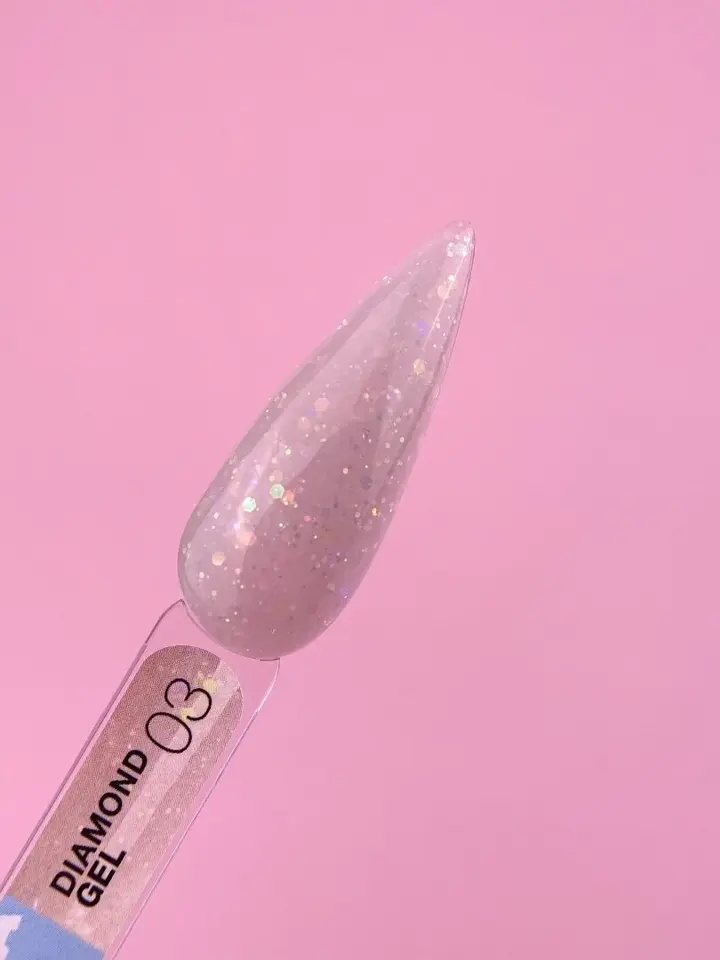 LUNAmoon. Diamond Builder Gel #3, 15 ml, żel do przedłużania z brokatem #2