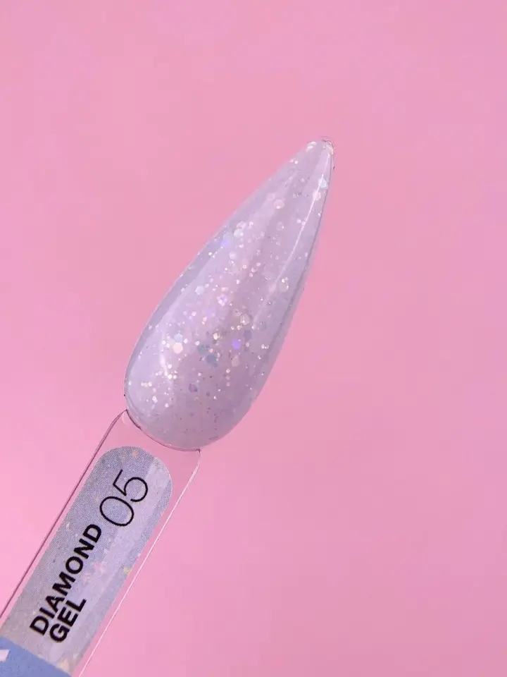 LUNAmoon. Diamond Builder Gel #5, 15 ml, builder gel con purpurina #3