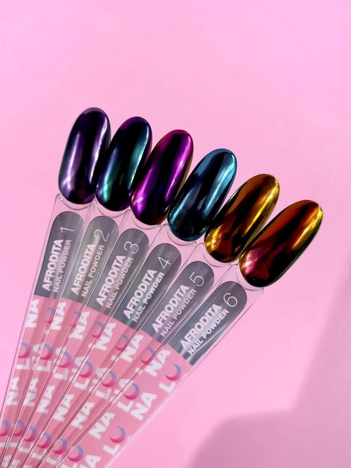 LUNAmoon. "AFRODITA" Mirror Powder Set, 6 Stk., Rub-in-Pulver Set #9