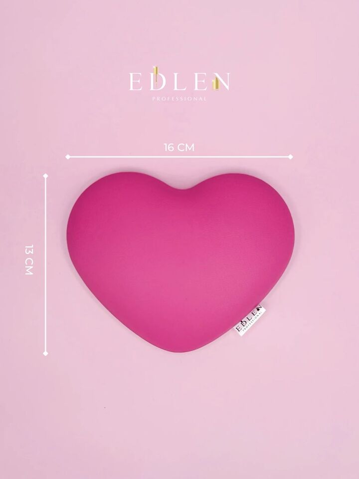 EDLEN. Подушечка «Серце»  під лікоть для манікюру, Heart Pink #2