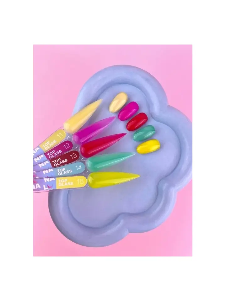 LUNAmoon. Glass Top Coat #12, 13 ml, топ кольоровий глянцевий #7