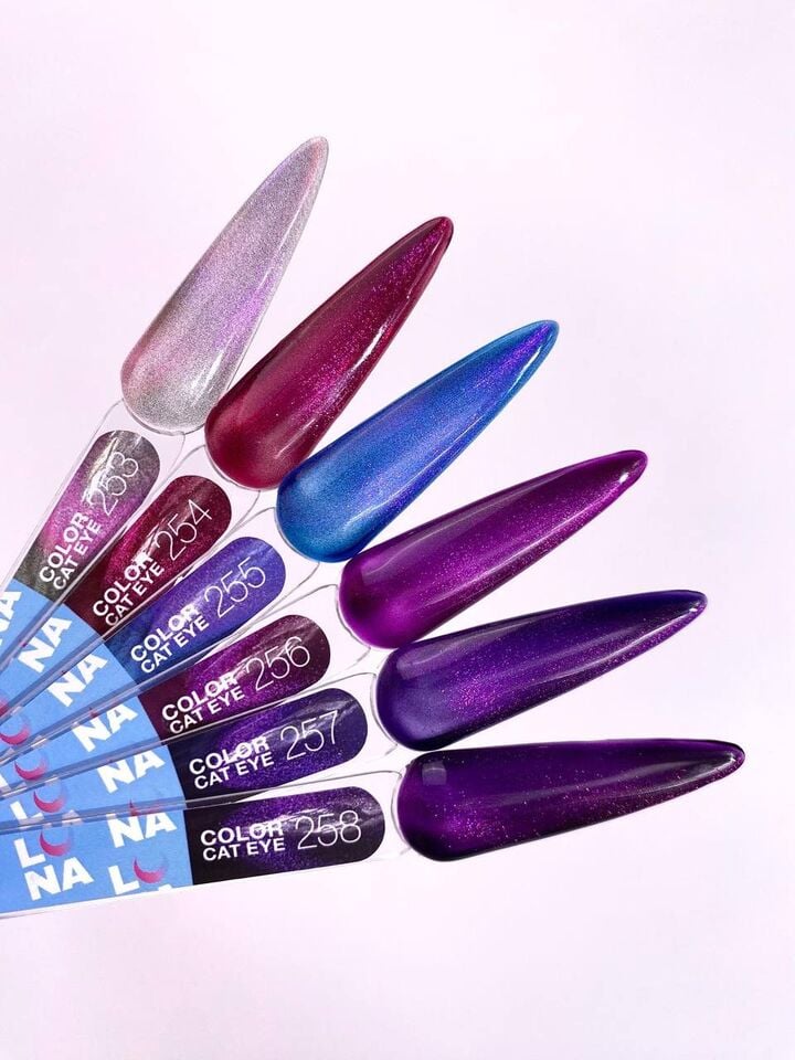 LUNAmoon. "Cat Eye" Gel Polish #258, 13 ml, gel polish "Occhio di gatto" su base vetrata #2