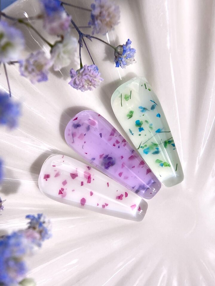 LUNAmoon. Flower Builder Gel #1, 15 ml, gel de construcción con flores secas #3