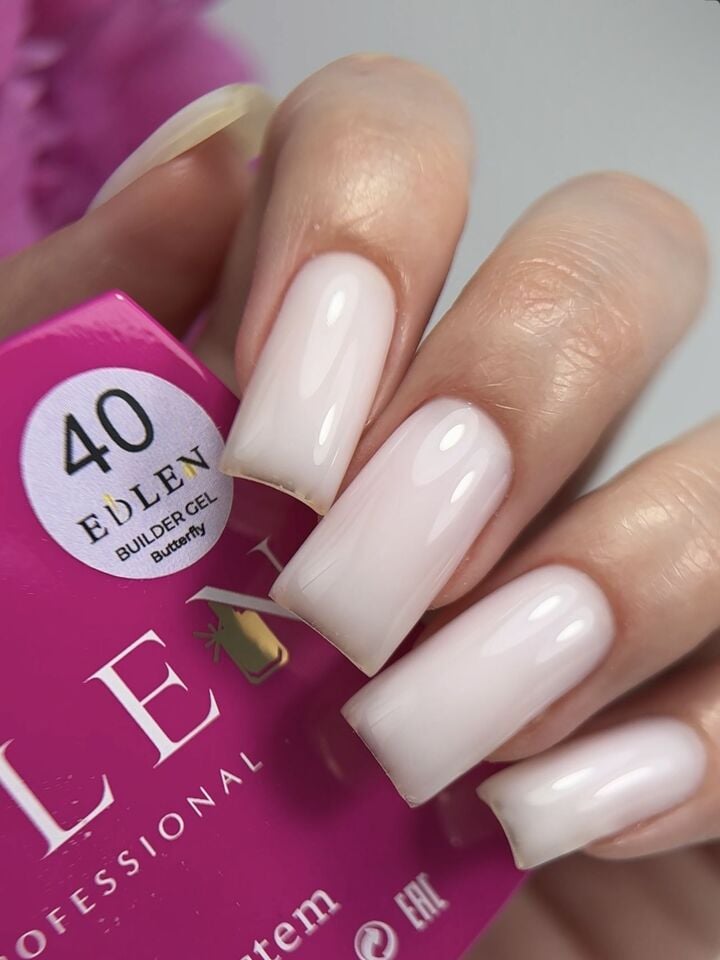 EDLEN. REFILE, Builder gel Butterfly №40, 30 ml. ЗМІННИЙ КАРТРИДЖ, гель для нарощування #2
