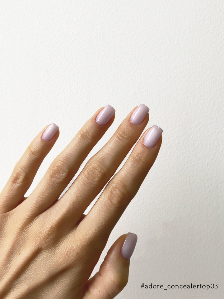 ADORE. Concealer Top coat, №03, Lilas, 8 ml. Камуфлюючий топ, молочно-бузковий #3