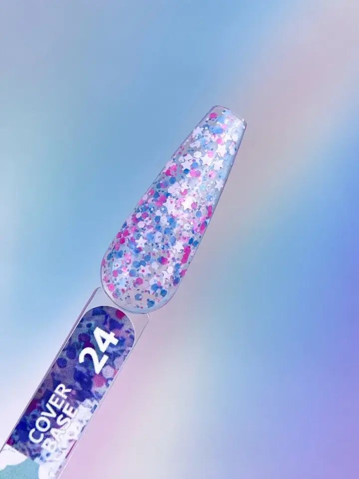 You Are Cute. Cover Base, #24, 5 ml. Base de camuflaje con figuras de colores #3