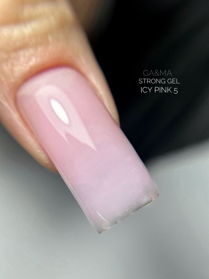 GA&MA. Strong builder gel, Icy Pink #005, 50 ml, гель без опилу, холодний рожевий #2
