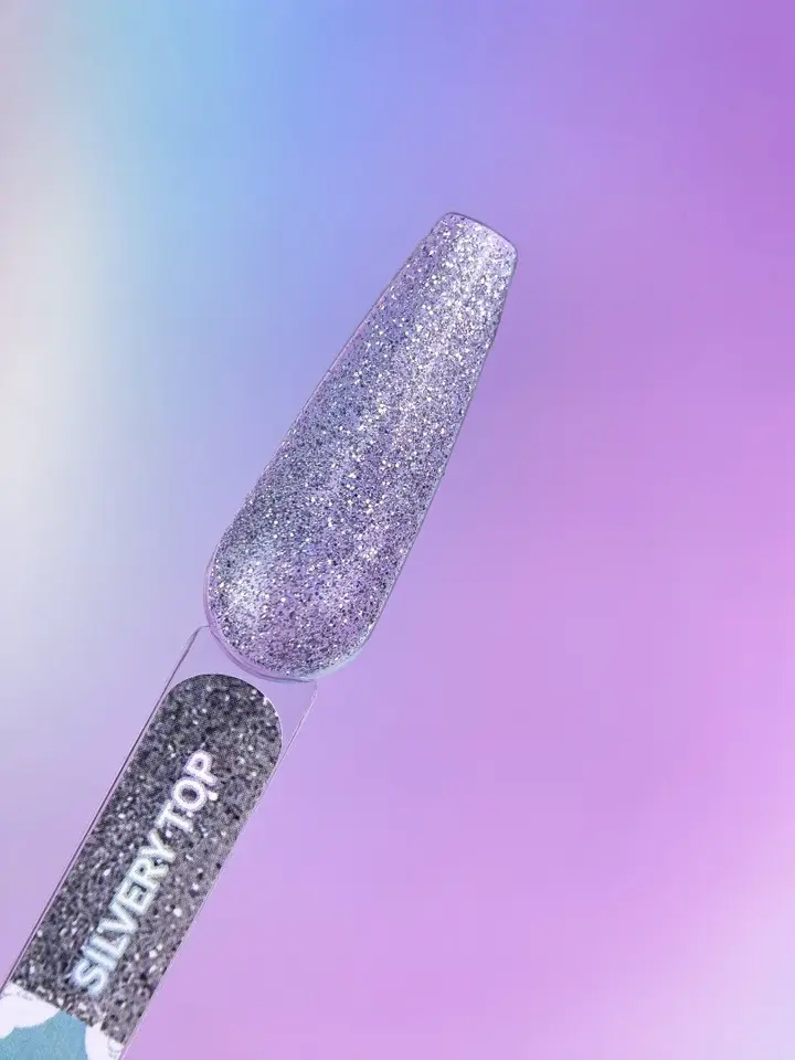 You Are Cute. Silvery Top Coat, 5 ml, top coat riflettente #3