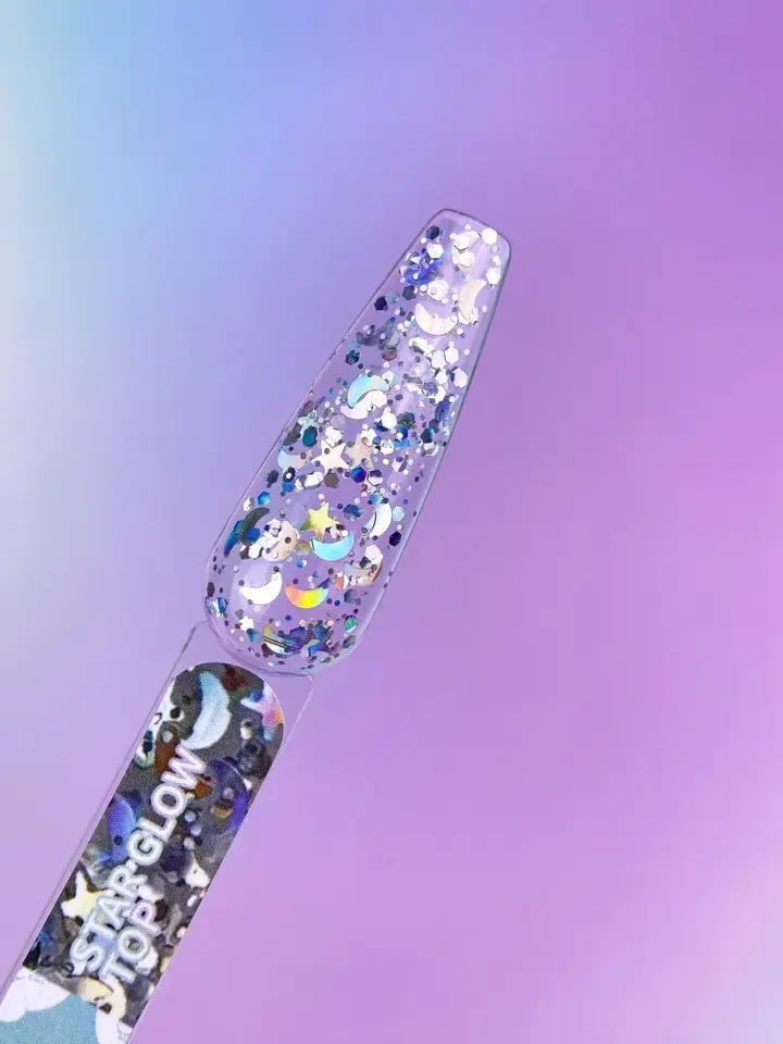 You Are Cute. Star Glow Top Coat, 5 ml, top coat con stelle e lune #3