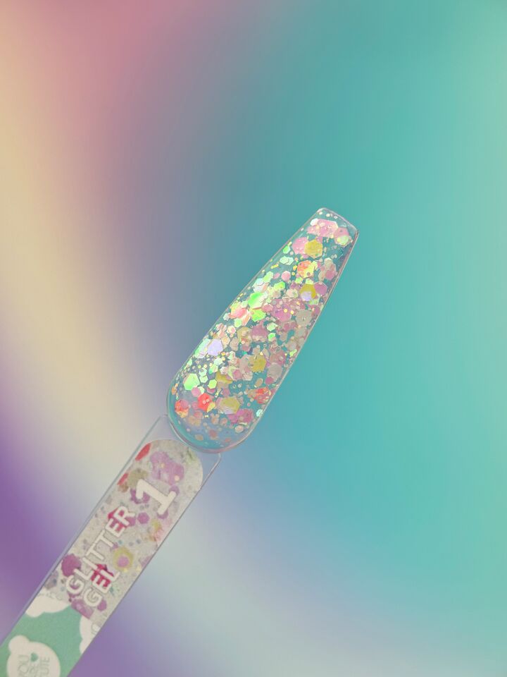 You Are Cute. Glitter Gel #01, 5 ml, Brillantina para uñas #3