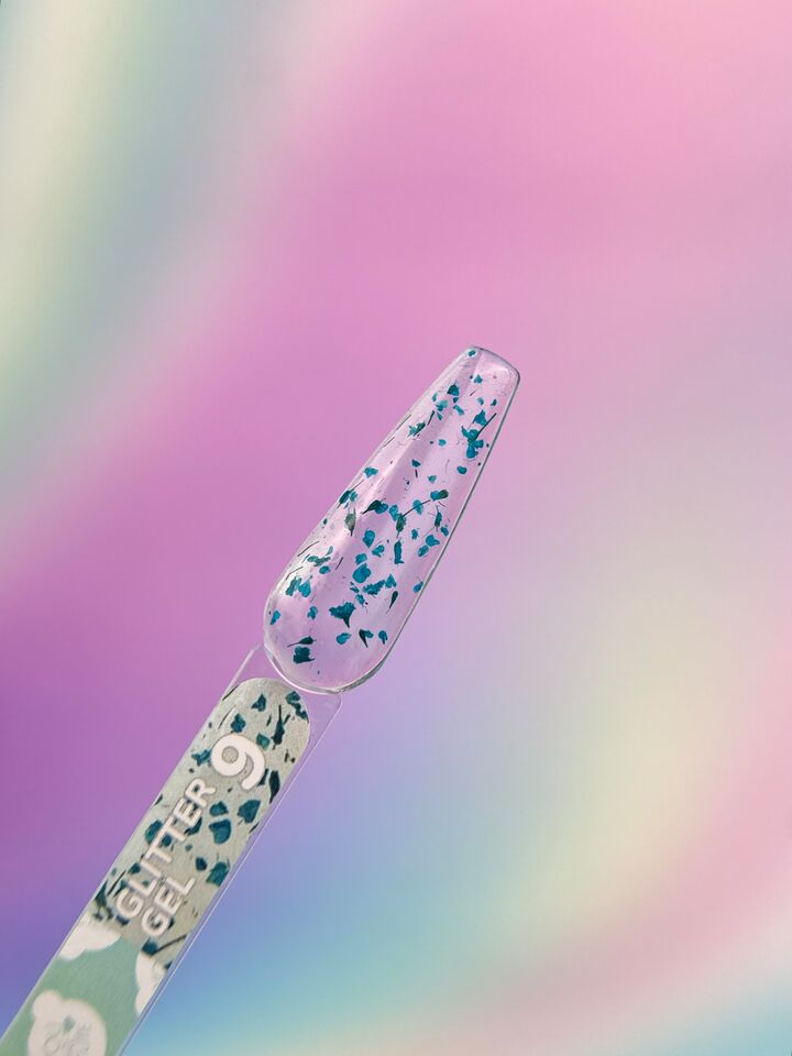 You Are Cute. Glitter Gel #09, 5 ml, Gel transparente con flores secas #3