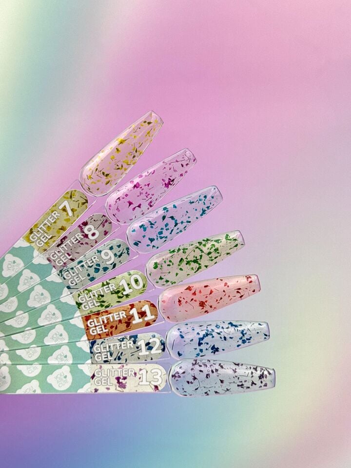 You Are Cute. Glitter Gel #10, 5 ml, Прозорий гель з сухоцвітами #4