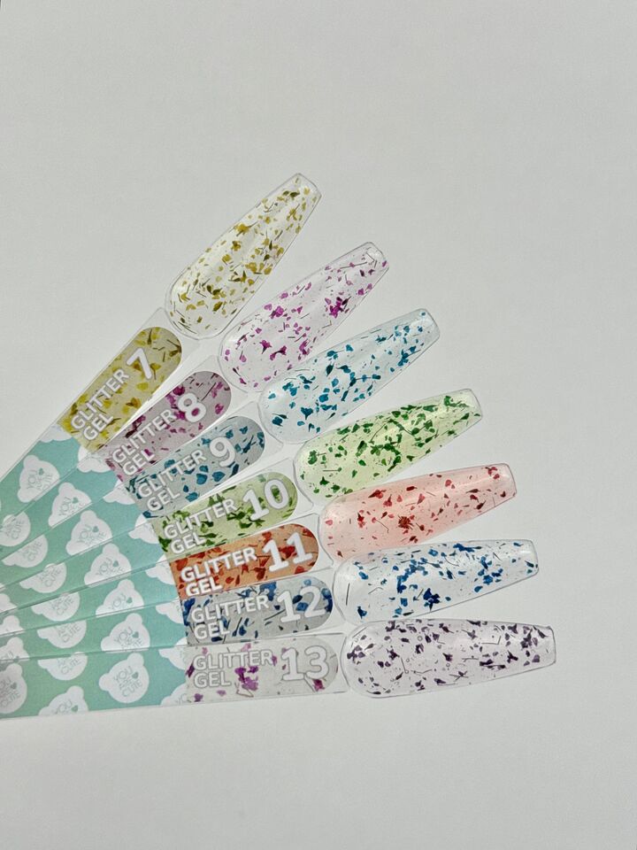You Are Cute. Glitter Gel #10, 5 ml, Прозорий гель з сухоцвітами #5