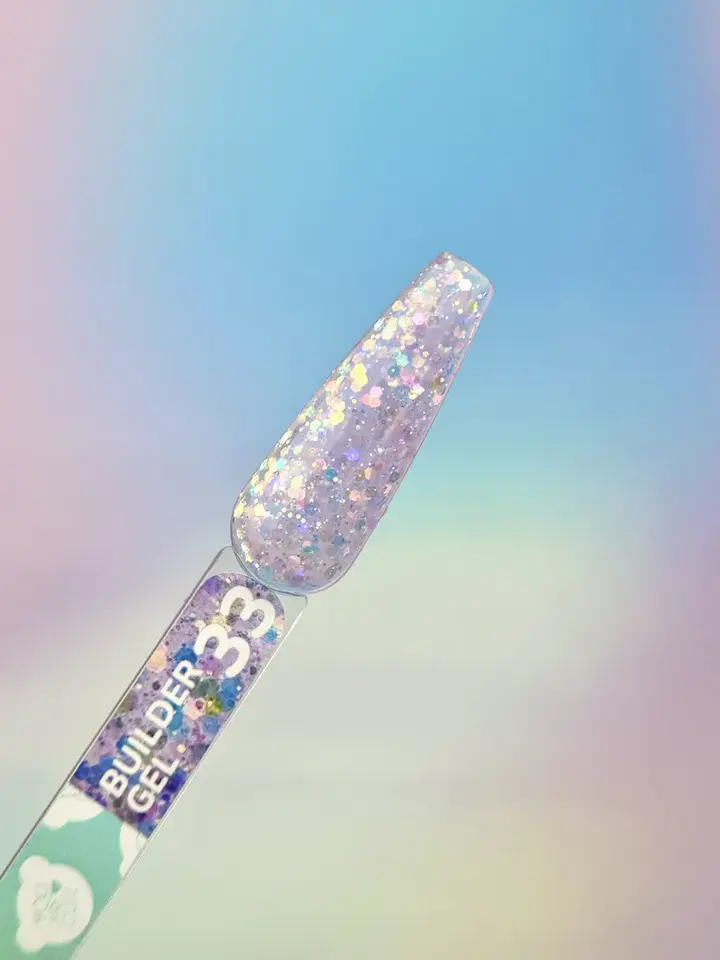 You Are Cute. Builder Gel #33, 15 ml, гель для нарощування з блискучими частинками #2