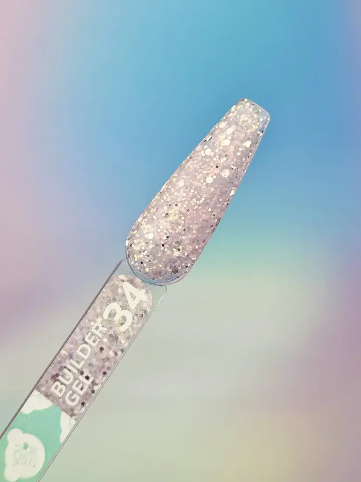 You Are Cute. Builder Gel #34, 15 ml, gel para extensión con partículas brillantes #2