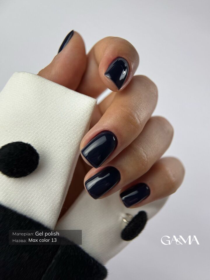 GÉMELY (ex GA&MA). Gel polish, Max Color #013 Black Blue, 10 ml, гель-лак #3