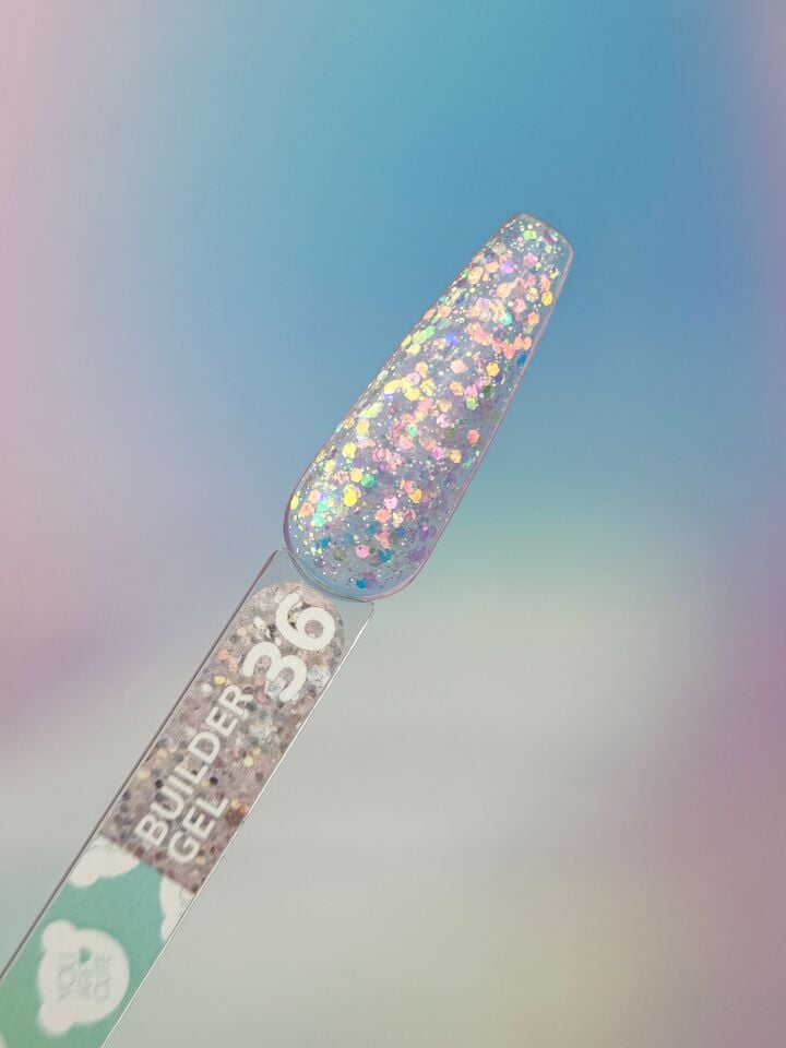 You Are Cute. Builder Gel #36, 15 ml, Builder Gel mit glitzernden Partikeln #3