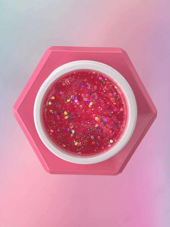 You Are Cute. Builder Gel #37, 15 ml, Builder Gel mit glitzernden Partikeln #2