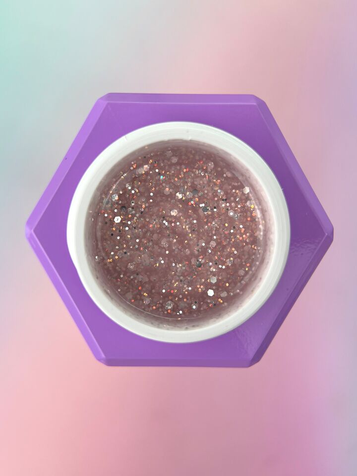 You Are Cute. Builder Gel #38, 15 ml, Builder Gel mit glitzernden Partikeln #2