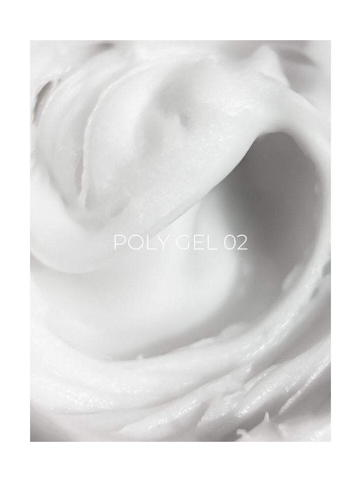 EDLEN. Polygel #02, Milky, 50 ml, полігель, біло-молочний #3
