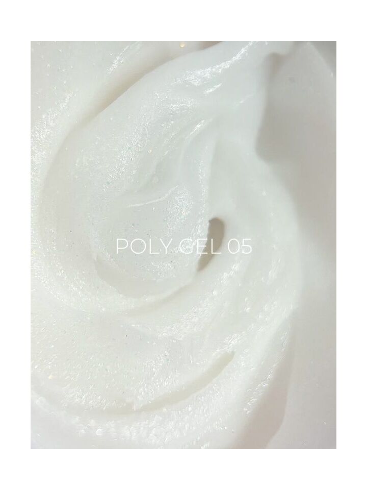 EDLEN. Polygel #05, 30 ml, полігель, молочний із золотим шиммером #3