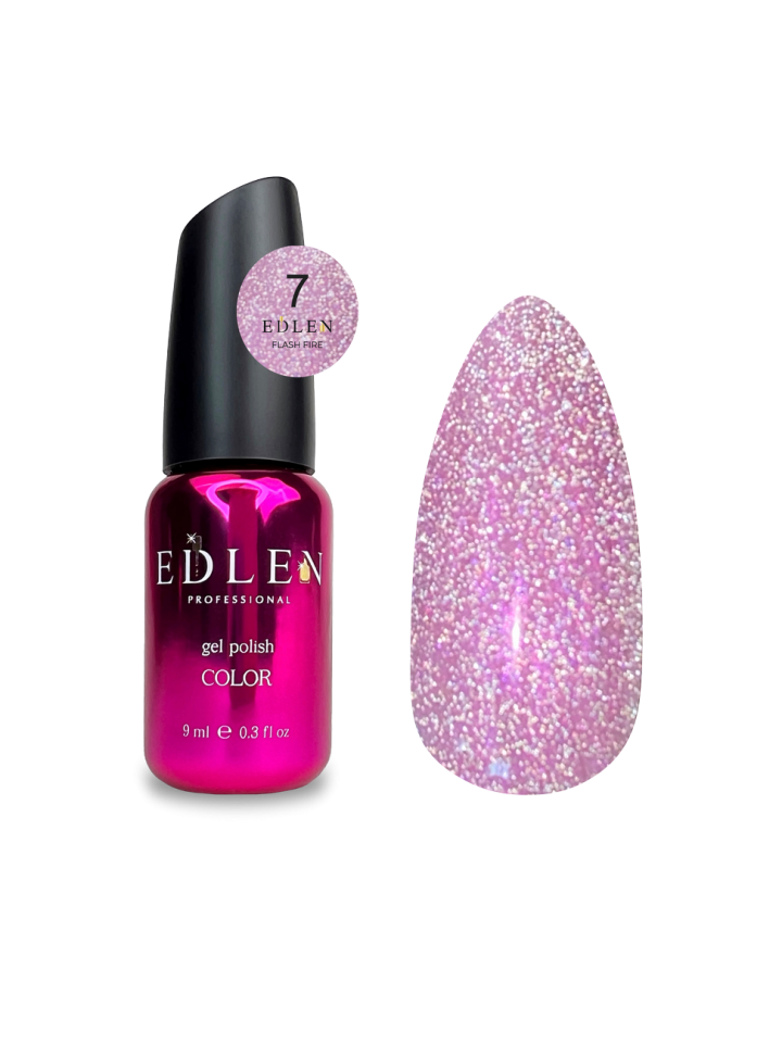 EDLEN Gel Polish Flash Fire №07, 9 ml, світловідбиваючий гель-лак #2