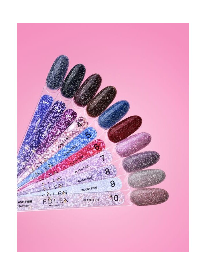 EDLEN Gel Polish Flash Fire №01, 9 ml, світловідбиваючий гель-лак #3