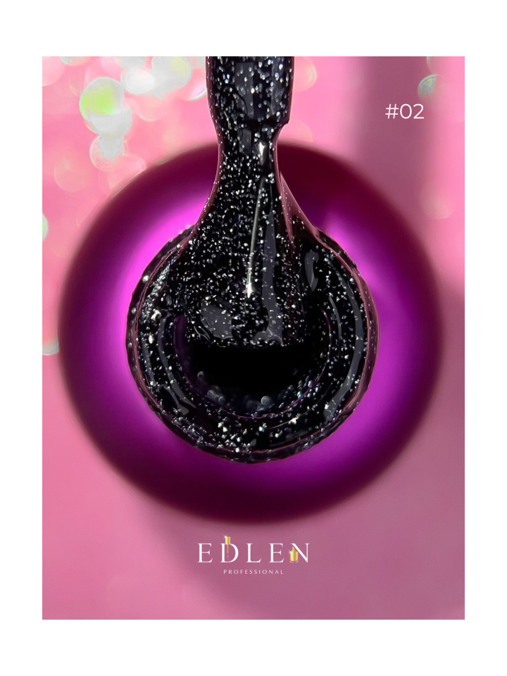 EDLEN Gel Polish Flash Fire №02, 9 ml, світловідбиваючий гель-лак #2