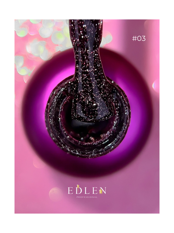 EDLEN Gel Polish Flash Fire №03, 9 ml, світловідбиваючий гель-лак #2