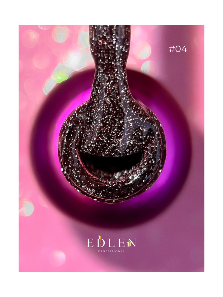 EDLEN Gel Polish Flash Fire №04, 9 ml, світловідбиваючий гель-лак #2