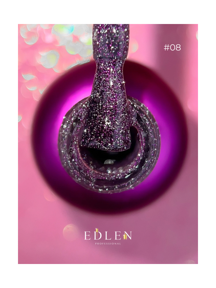 EDLEN Gel Polish Flash Fire №08, 9 ml, світловідбиваючий гель-лак #2