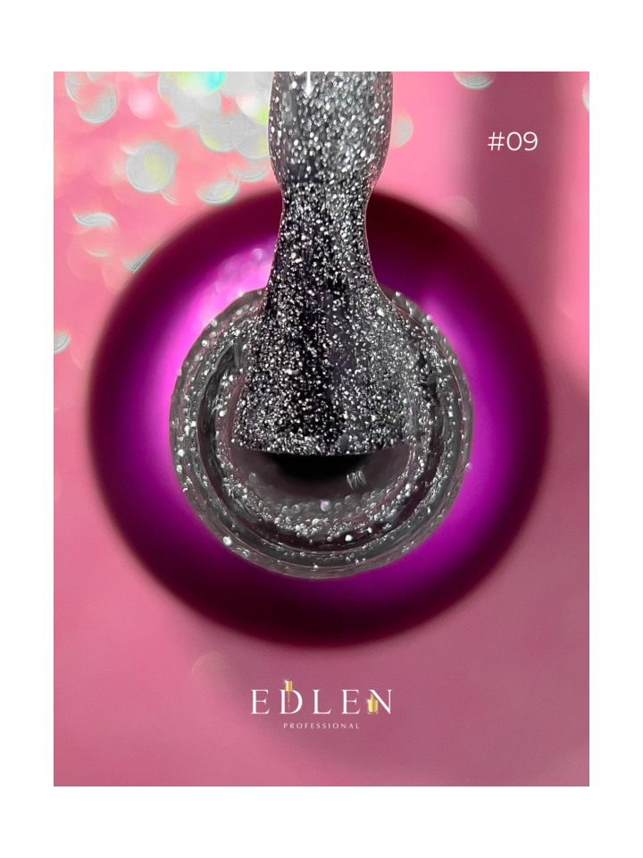 EDLEN Gel Polish Flash Fire №09, 9 ml, світловідбиваючий гель-лак #2