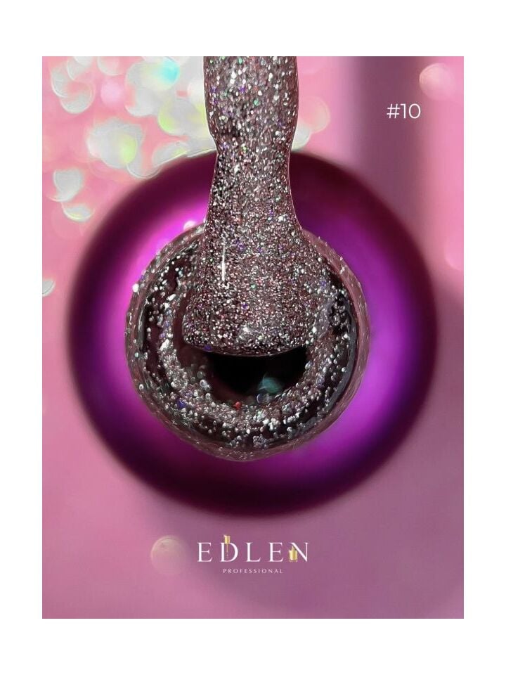 EDLEN Gel Polish Flash Fire №10, 9 ml, світловідбиваючий гель-лак #2