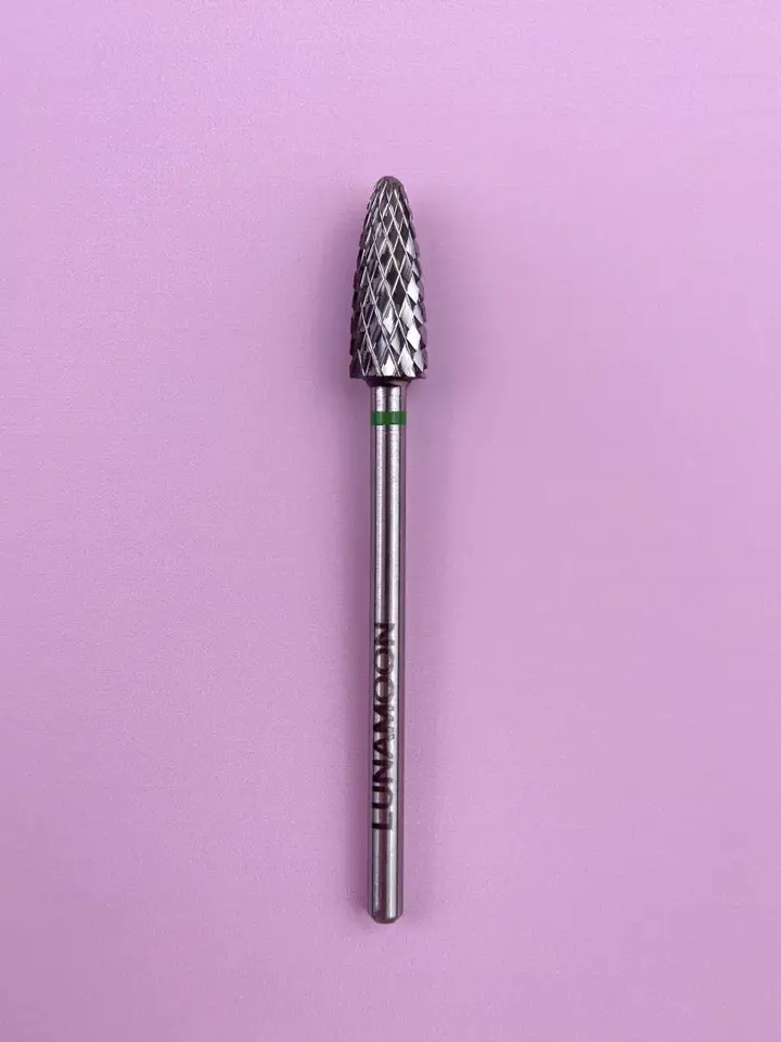 LUNAmoon. Carbide nail bit, corn, Hard Green, 5 mm. Hartmetallfräser "Mais", grün #2