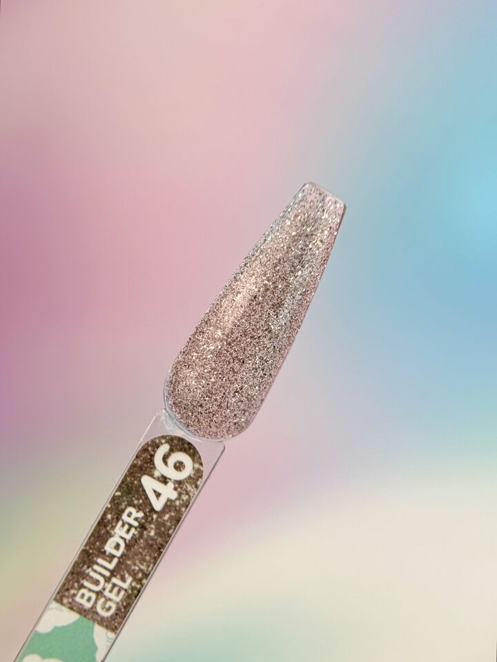 You Are Cute. Builder Gel #46, 15 ml, гель для нарощування, з шимером #3