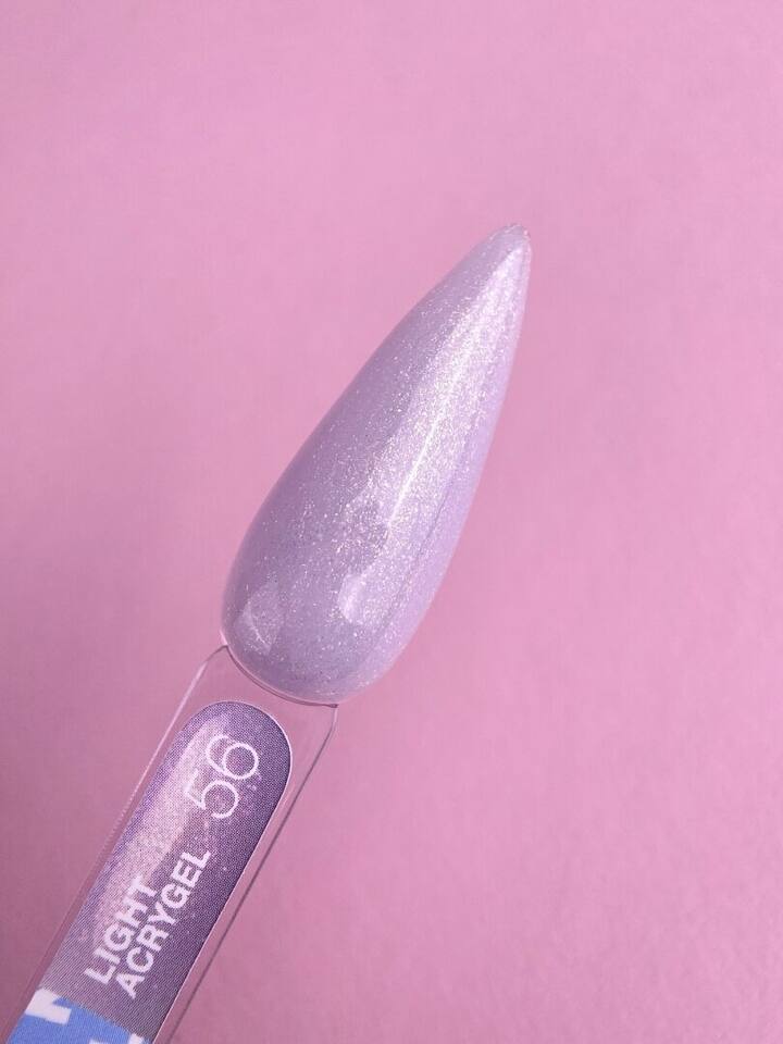 УЦІНКА / LUNAmoon. Light Acrygel #56 Milky purple with shimmer, 30 ml, рідкий гель для укріплення, молочно-фіолетовий з шимером — Уцінка, NAILSMADE