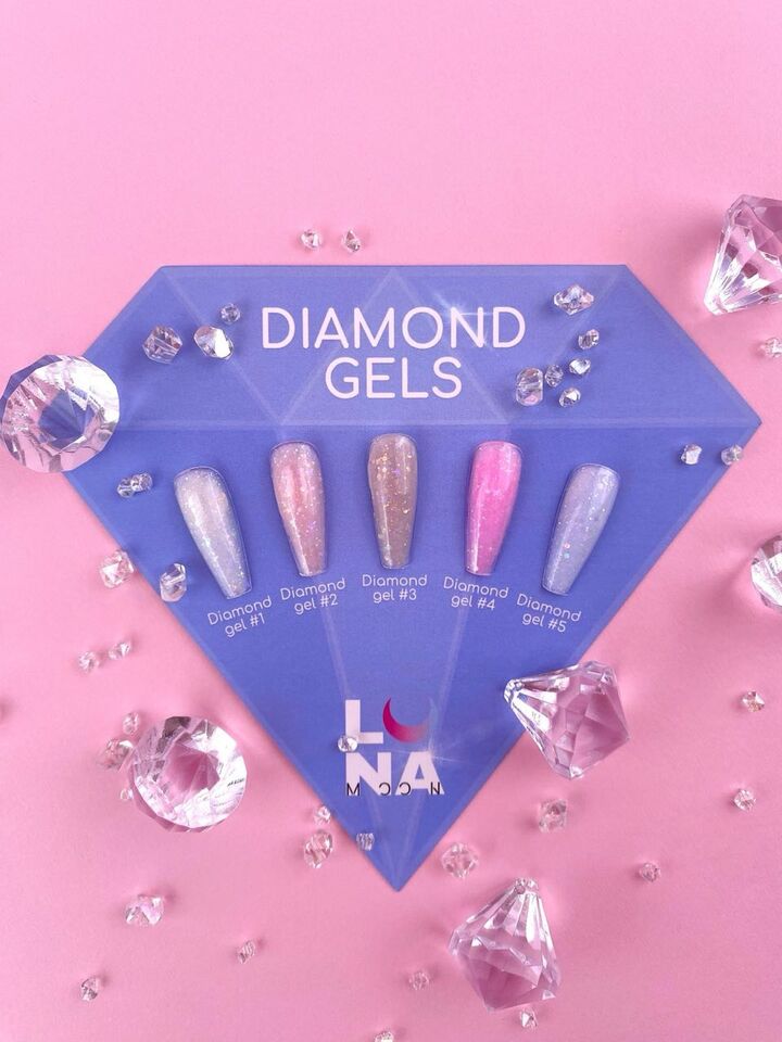 УЦІНКА / LUNAmoon. Diamond Builder Gel #4, 15 ml, гель для нарощування з блискітками #6