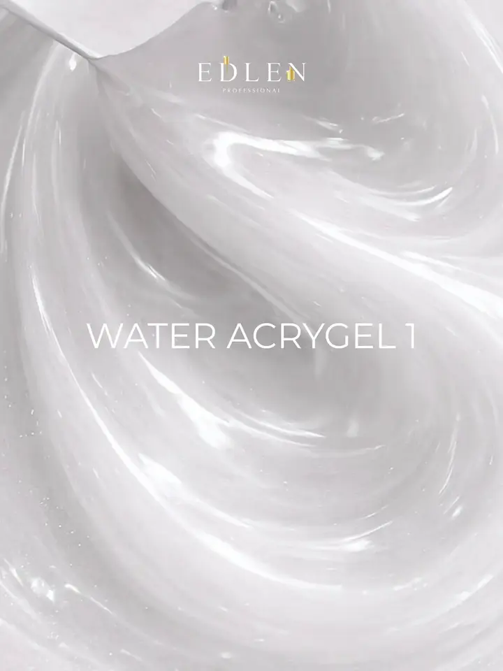 EDLEN. Water Acrygel, NUDE #01, Clear, 50 ml, рідкий гель, прозорий #3