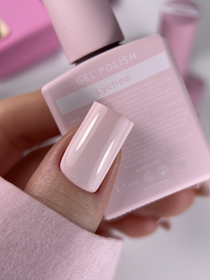 HEYLOVE. Gel Polish, LYCHEE, 15 ml, гель-лак, рожево-молочний #2