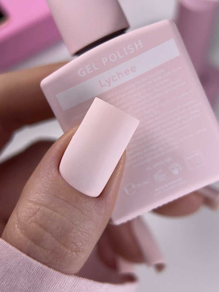 HEYLOVE. Gel Polish, LYCHEE, 15 ml, гель-лак, рожево-молочний #3