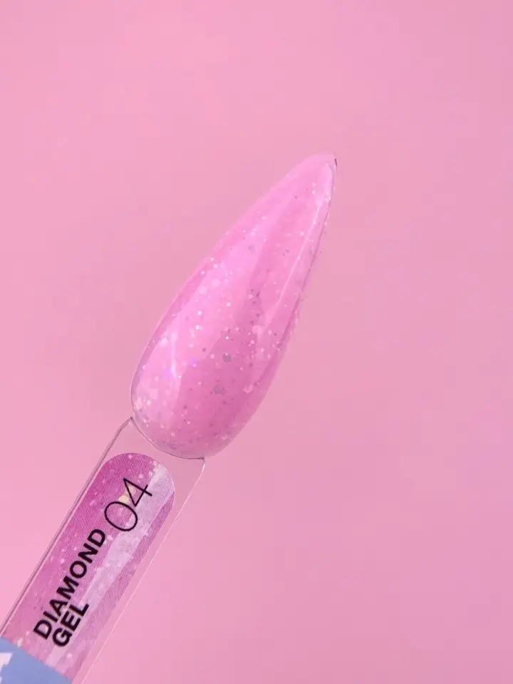 УЦІНКА / LUNAmoon. Diamond Builder Gel #4, 15 ml, гель для нарощування з блискітками #3