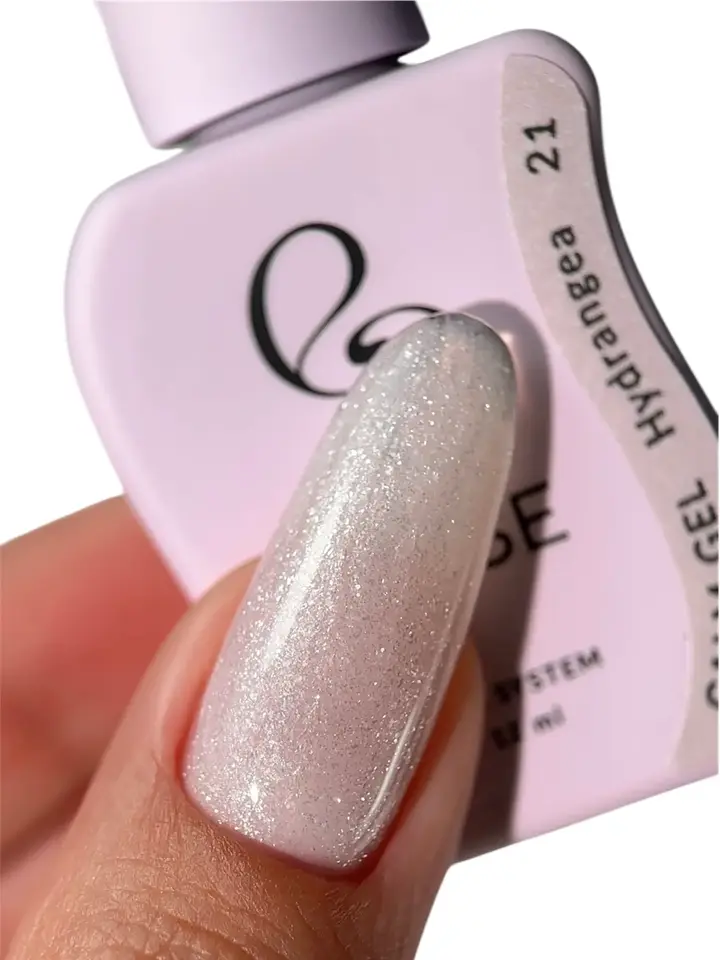 ELSE. Calm gel, #21, Hydrangea, 12 ml. Рідкий гель для зміцнення, з шимером #2