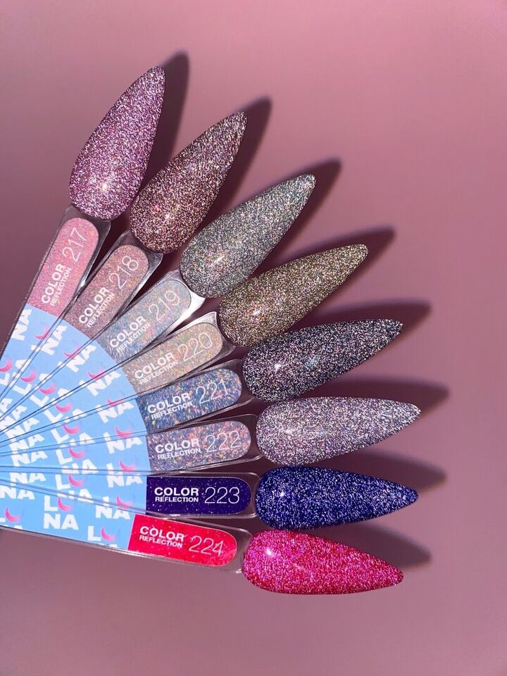 УЦІНКА / LUNAmoon. Reflection Gel Polish #218, 13 ml, світловідбиваючий гель-лак #6