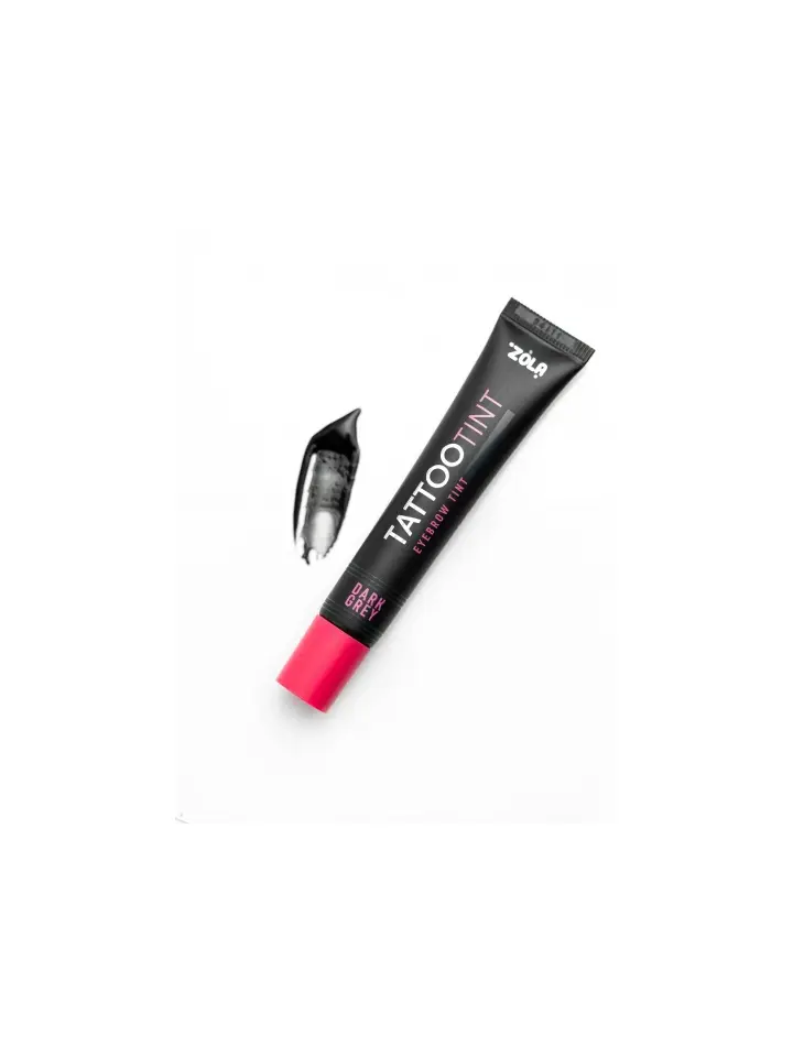 ZOLA. Eyebrows Lashes TATTOO TINT, Dark Grey, 15 ml. Фарба для брів та вій, темно-сірий #2